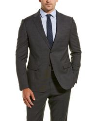 Z Zegna Z Zenga 2pc Wool Suit With Flat Pant - Gray