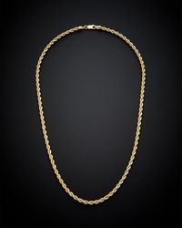 Italian Gold - 14k Hollow Rope Chain Necklace - Lyst