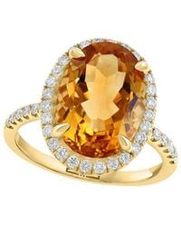 Effy Fine Jewelry - 14K 6.29 Ct. Tw. Diamond & Citrine Ring - Lyst