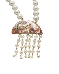 Kenneth Jay Lane - 18k Plated 6-10mm Pearl Pendant Necklace - Lyst