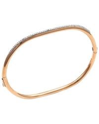 Diamond Select Cuts - Stainless Steel 0.07 Ct. Tw. Diamond Bangle - Lyst