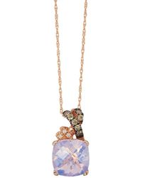 Le Vian - 14k Strawberry Gold 2.61 Ct. Tw. Diamond & Lavender Quartz Pendant Necklace - Lyst