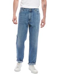 Brunello Cucinelli - Medium Wash Easy Fit Jean - Lyst