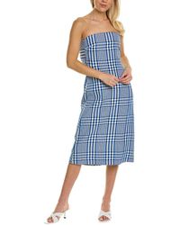 Theory - Dillon Phyly Linen-blend Midi Dress - Lyst