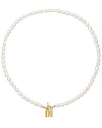 Eye Candy LA - Titanium Shell Pearl Necklace - Lyst