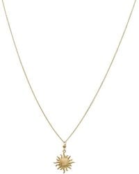 Italian Gold - 10K Sun Pendant Adjustable Necklace - Lyst
