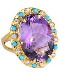 Nina Zhou Jewelry - 14K 10.42 Ct. Tw. Diamond & Gemstone Cocktail Ring - Lyst