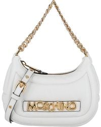Moschino - Logo Chain-linked Leather Shoulder Bag - Lyst