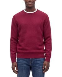 RAFFI - Textured Crewneck Sweater - Lyst
