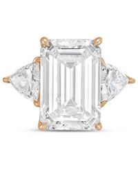 Diana M. Jewels - Diana M. 18K Rose 11.00 Ct. Tw. Lab-Grown Diamond Three-Stone Ring - Lyst