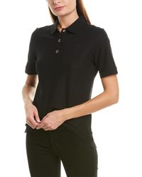 Burberry Monogram Motif Cotton Piqué Polo Shirt - Black