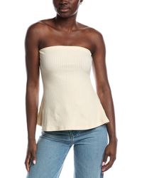 Project Social T - Tempted Pointelle Peplum Tube Top - Lyst