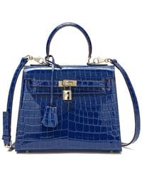 Tiffany & Fred Paris - Alligator-embossed Leather Satchel - Lyst