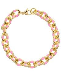 Juvell - 18k Plated Enamel Link Bracelet - Lyst