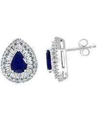 Effy Fine Jewelry - 14K 2.06 Ct. Tw. Diamond & Sapphire Earrings - Lyst