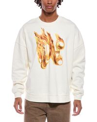 Palm Angels - Burning Monogram Crewneck Sweatshirt - Lyst