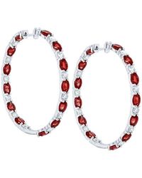 Diana M. Jewels - Fine Jewelry 18k 3.16 Ct. Tw. Diamond & Ruby Earrings - Lyst