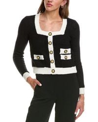L'Agence - Monette Square Neck Cardigan - Lyst