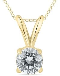 True Diamond - 14k 0.30 Ct. Tw. Diamond Solitaire Necklace - Lyst