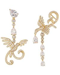 Eye Candy LA - Cz Mix & Match Birds Drop Earrings - Lyst