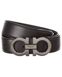 Ferragamo - Reversible & Adjustable Double Gancini Leather Belt - Lyst