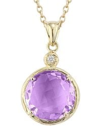 Reiss - Color Collection 14K 2.77 Ct. Tw. Diamond & Amethyst Necklace - Lyst