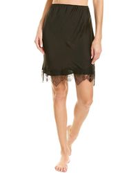 Honeydew Intimates Woven & Lace Slip Skirt - Black
