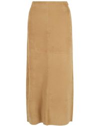 Ferragamo - Leather Pencil Skirt - Lyst