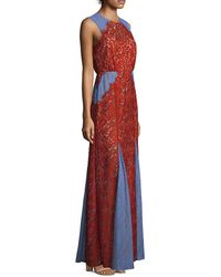 BCBGMAXAZRIA Marlyn Woven Floor-length Dress - Red
