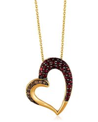 Le Vian - Le Vian Passion Ruby 14K 0.62 Ct. Tw. Diamond & Ruby Heart Pendant Necklace - Lyst