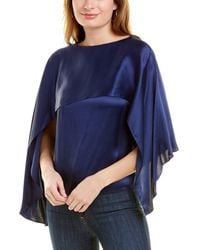 Halston - Addilyn Charmeuse Silk-Blend Top - Lyst