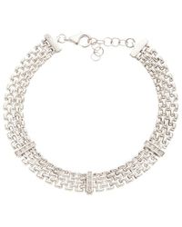 Meshmerise - 0.15 Ct. Tw. Diamond 18K Over Bangle Bracelet - Lyst