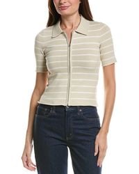 Rag & Bone - Leanne Stripe Zip Polo Top - Lyst