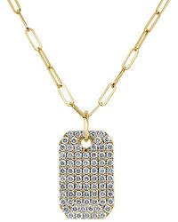 Sabrina Designs - 14k 1.52 Ct. Tw. Diamond Dog Tag Necklace - Lyst
