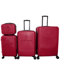 Roberto Cavalli Classic Logo 4pc Luggage Set - Red