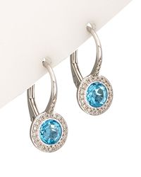 Diana M. Jewels - Fine Jewelry 14k 1.63 Ct. Tw. Diamond & Topaz Earrings - Lyst