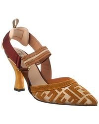 Fendi - Colibri Ff Mesh Slingback Pump - Lyst