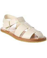The Row - Fisherman Crepe Leather Sandal - Lyst