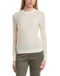 Bruno Magli - Cable Crewneck Wool & Cashmere-Blend Sweater - Lyst