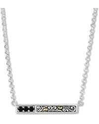 Samuel B. - 18K & 0.45 Ct. Tw. Onyx Bar Necklace - Lyst