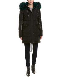 Nicole Benisti Chelsea Leather-trim Down Coat - Black