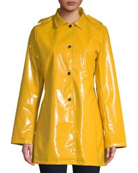 jane post red raincoat