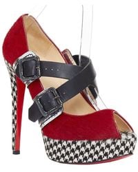 Christian Louboutin - Wool/Hair Bikiki 140 Platform Heel (Authentic Pre- Loved) - Lyst