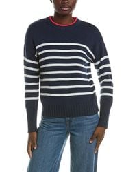 525 America - Stripe Crewneck Linen-blend Pullover - Lyst