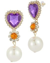 Sphera Milano - Plated 19.5Mm Pearl Cz Earrings - Lyst