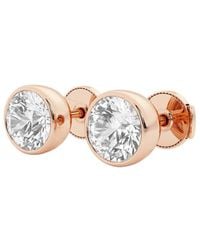 Lab Grown Diamonds - 14k Rose Gold 3.00 Ct. Tw. Lab Grown Diamond Earrings - Lyst