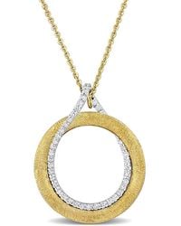 Rina Limor - 14k Two-tone 0.70 Ct. Tw. Diamond Intertwined Circle Necklace - Lyst
