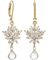 Rachel Reinhardt Jewelry - Quartz Cz Leaf Earrings - Lyst