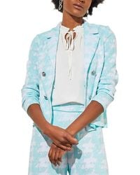 Ming Wang - Lapel Collar Knit Jacket - Lyst