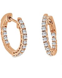 Sabrina Designs - 14k Rose Gold 0.51 Ct. Tw. Diamond Inside Out Hoops - Lyst